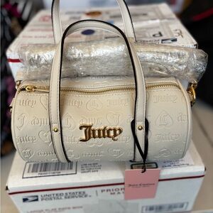 Juicy Couture Cream Mini Bag with Gold Hardware